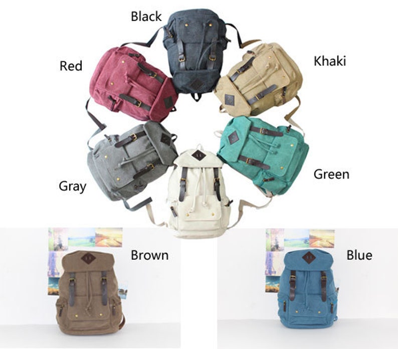 Green Canvas Backpack