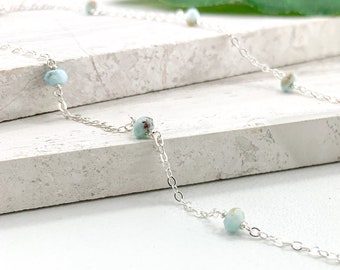 Larimar Station Necklace