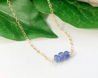 Sapphire Necklace in 14k Gold Filled or Sterling Silver