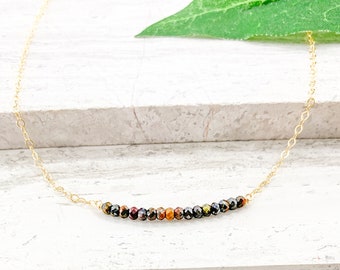 Tiger's Eye Necklace in Gold or Silver, Meaningful Necklace, Healing Crystal