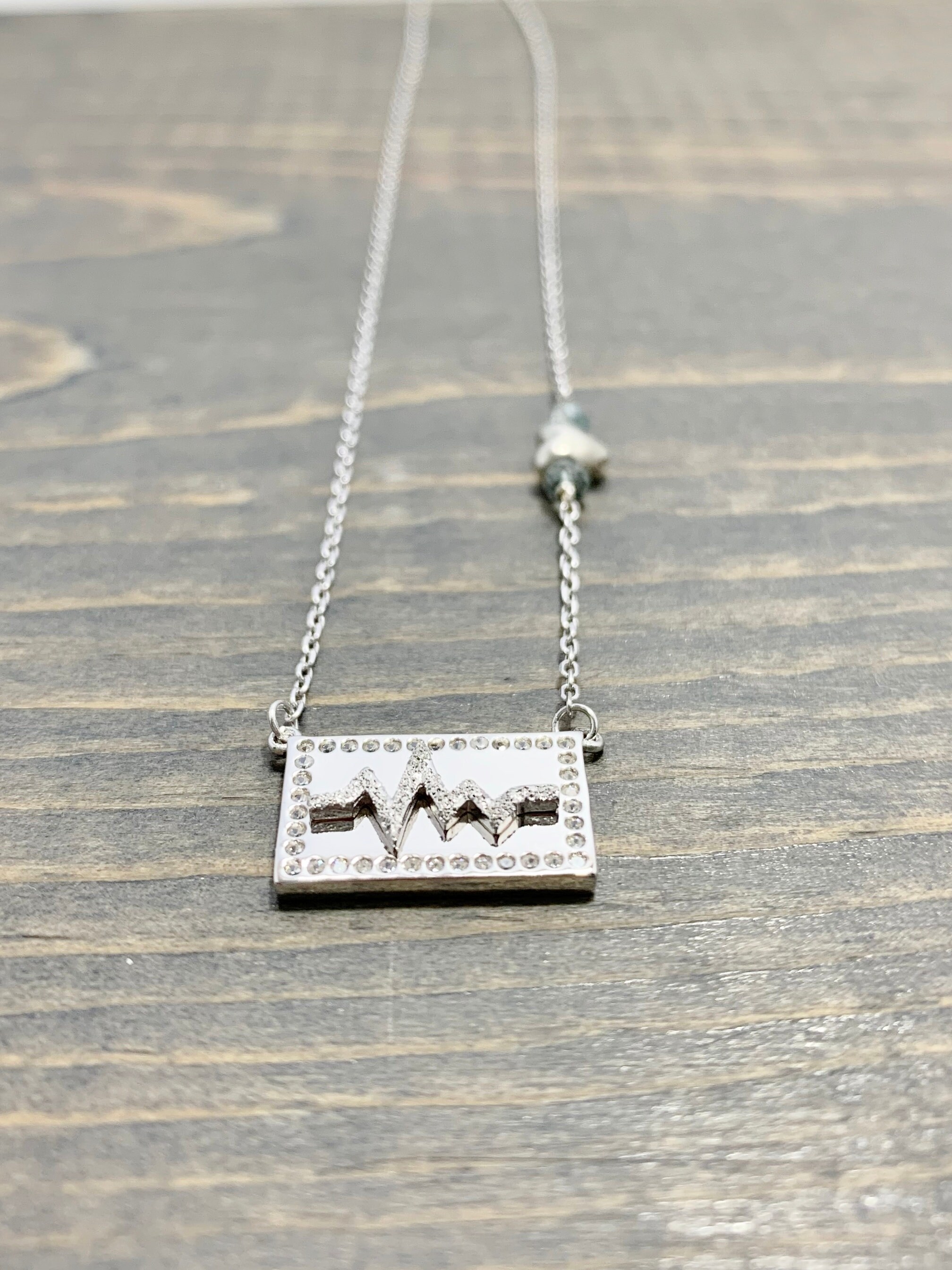 Colorado Necklace, Silver Mountain Jewelry, Colorado State Pendant