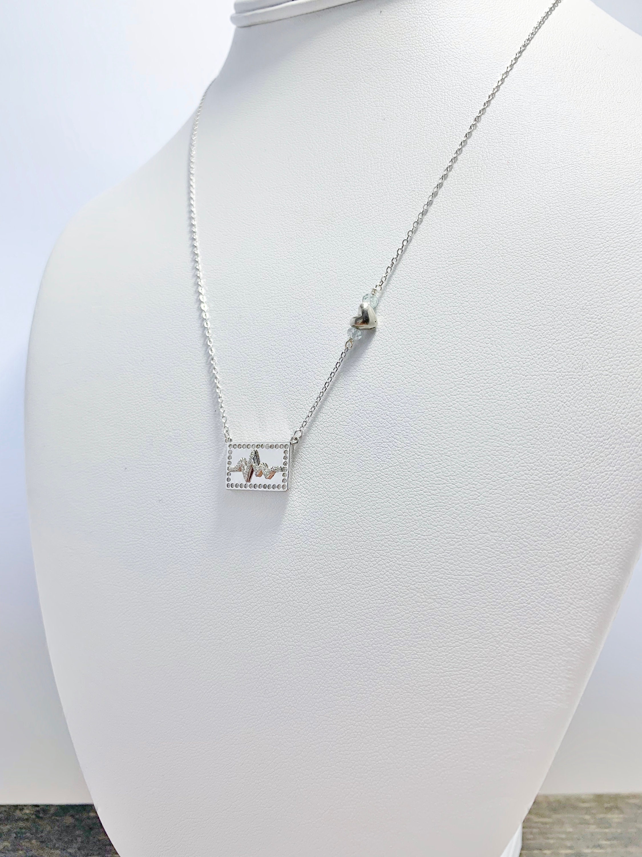 Colorado Necklace, Silver Mountain Jewelry, Colorado State Pendant