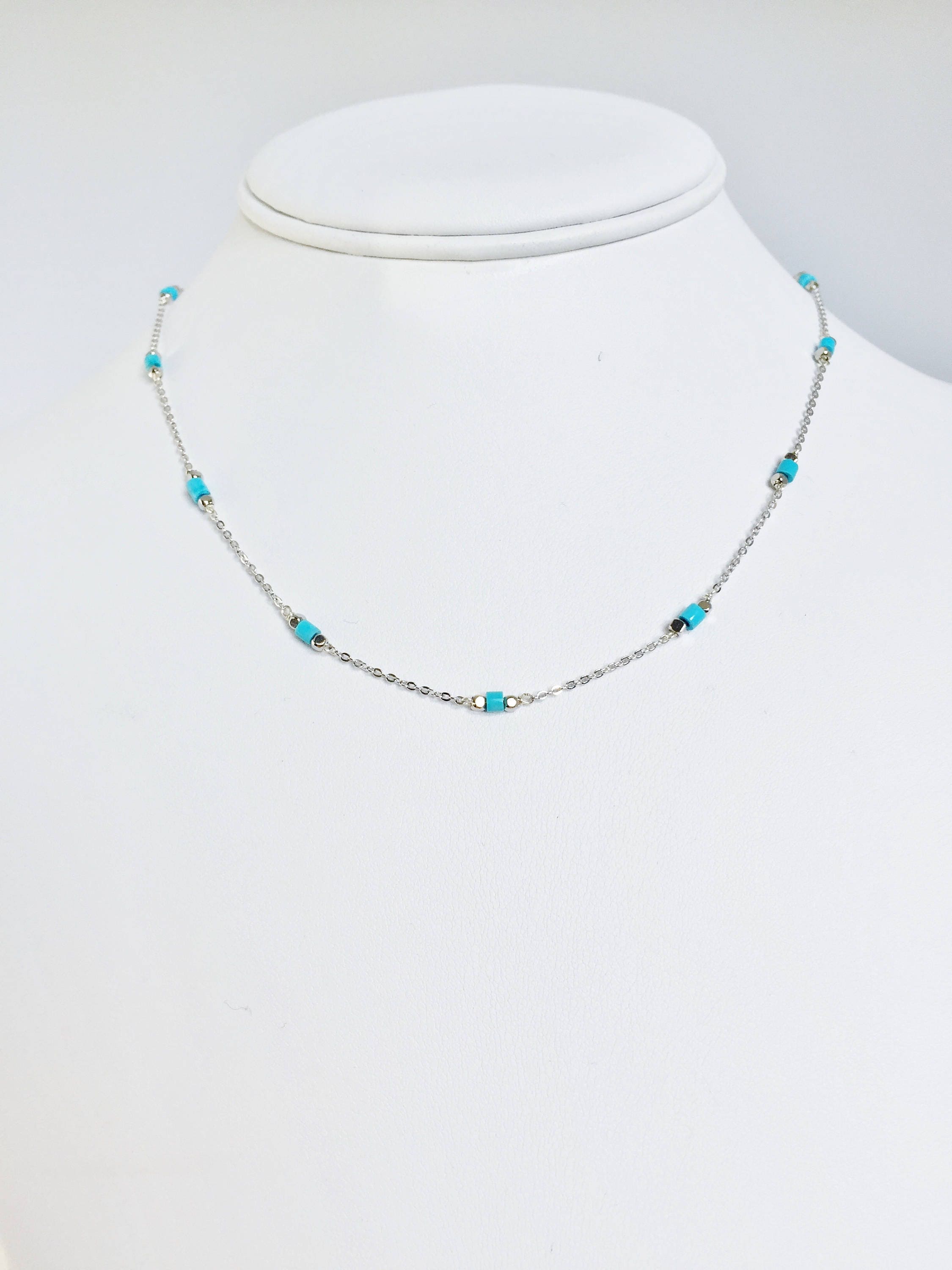 Turquoise Station Necklace