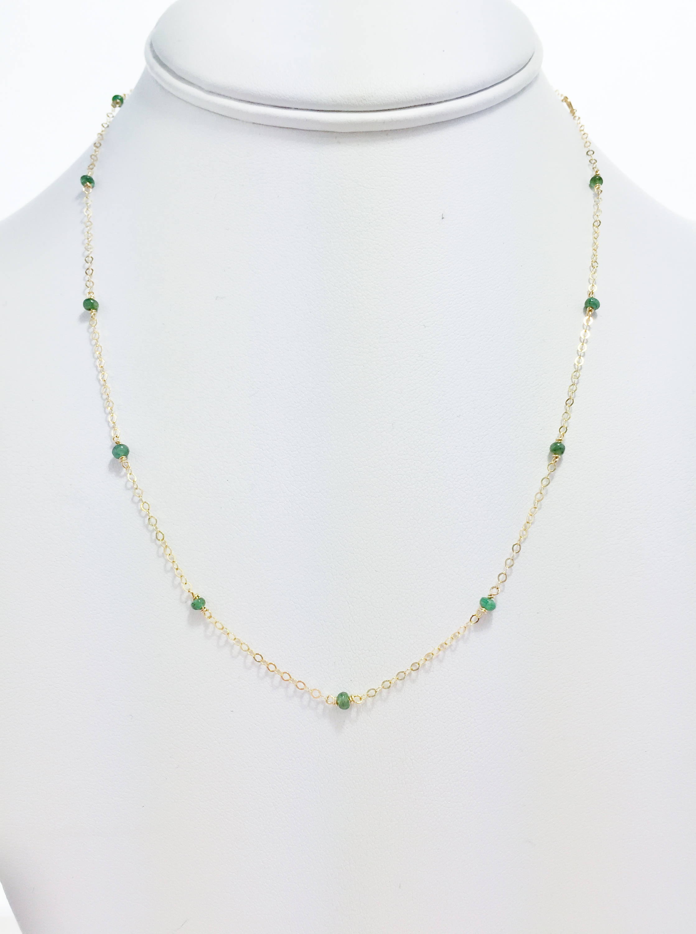 Emerald station necklace Clearance