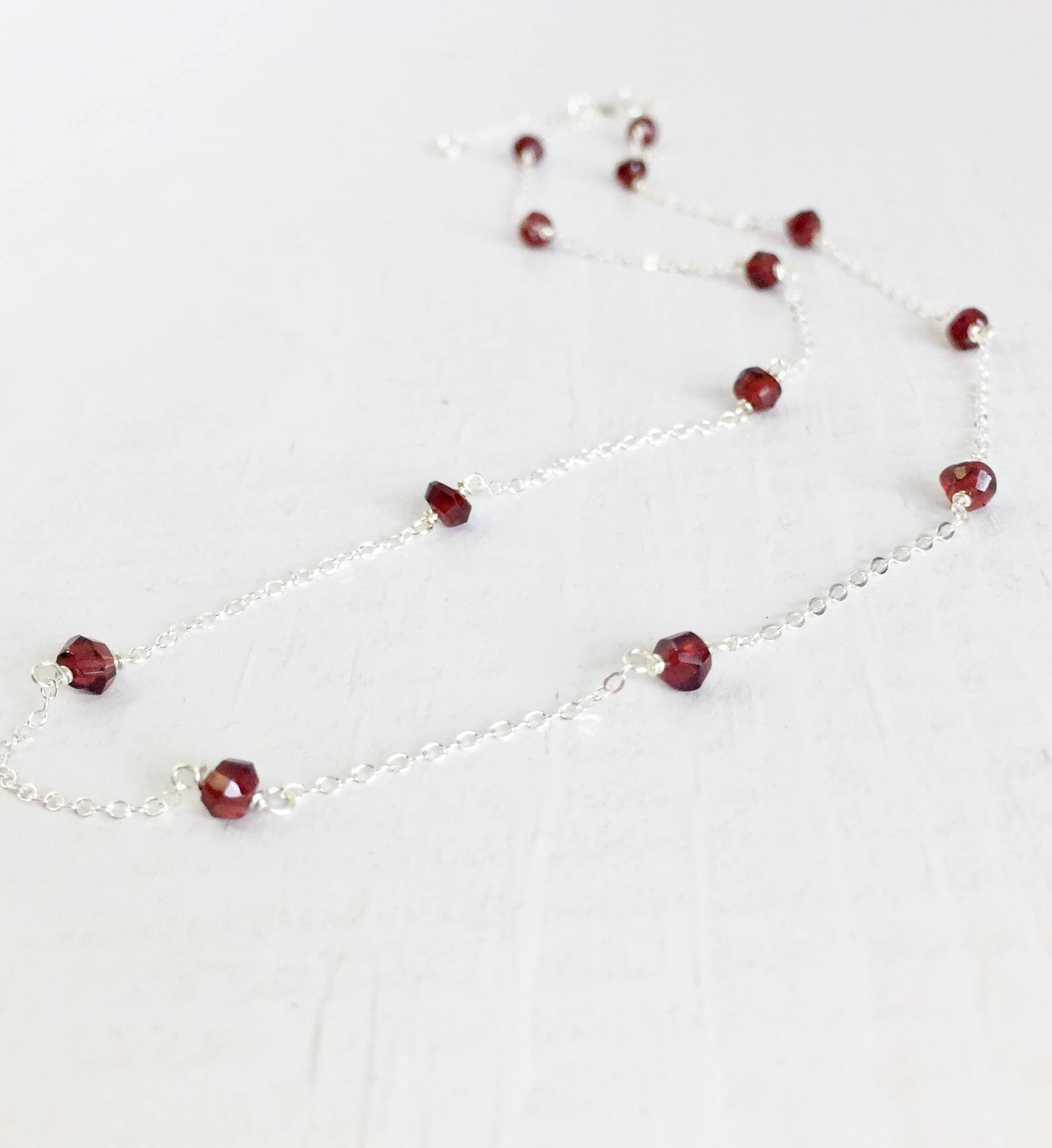 Station Necklace in Silver or Gold