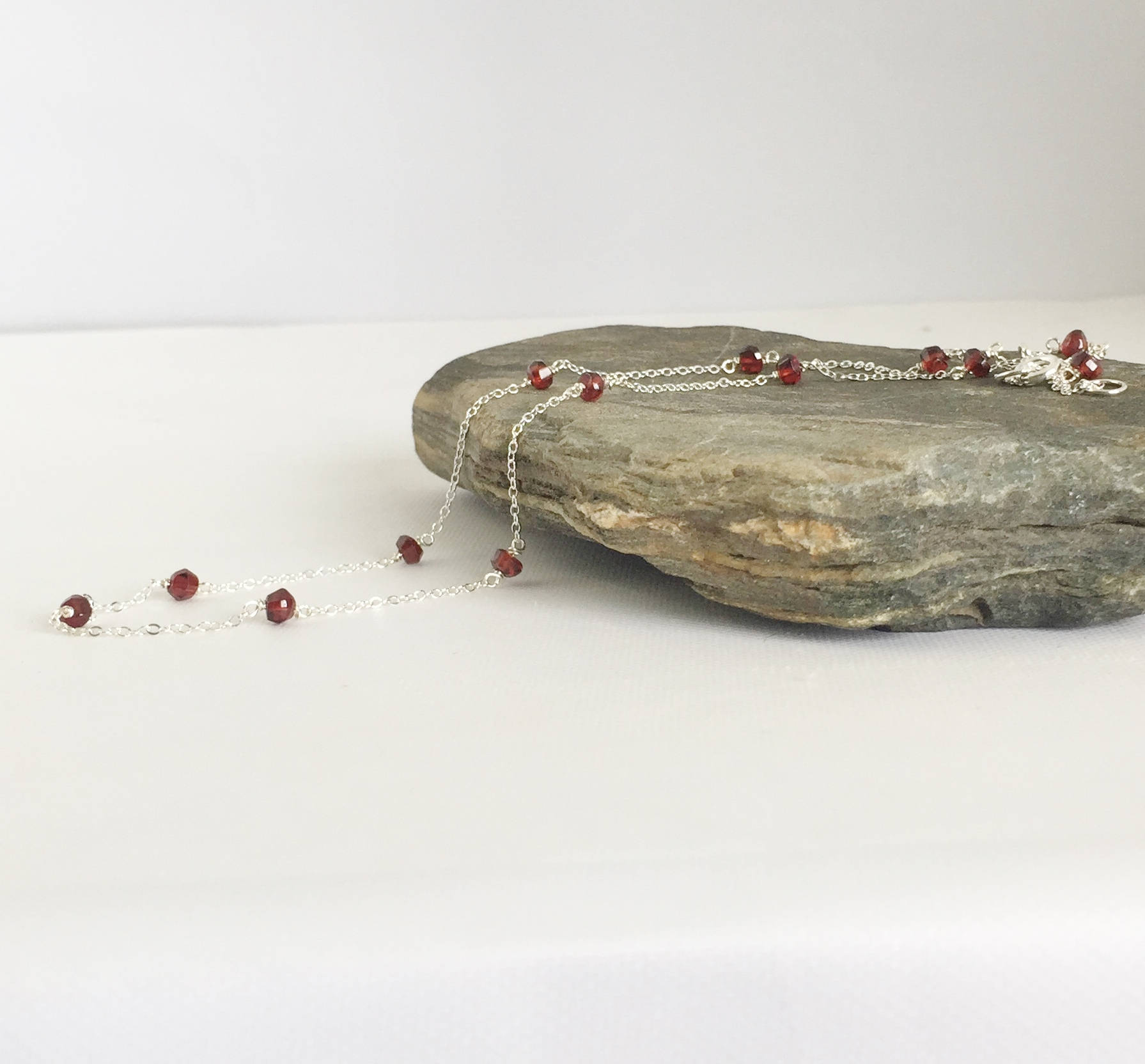 Station Necklace in Silver or Gold