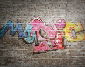 Graffiti Brick GBW010 - Graffiti Brick Music Backdrop
