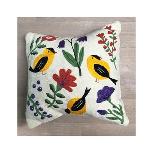 Goldfinches Pillow Downloadable Digital Punch Needle Pattern