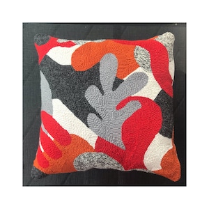 Modern Abstract Pillow Downloadable Digital Punch Needle Pattern