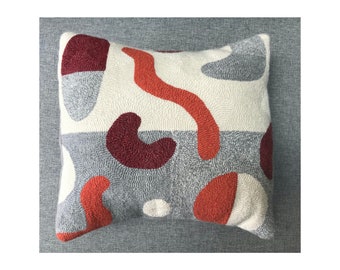 Mid Century Modern Pillow Downloadable Digital Punch Needle Pattern