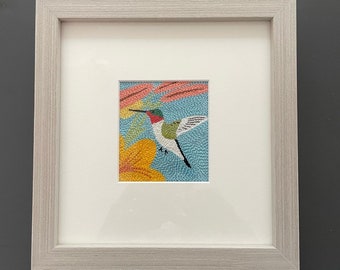 Downloadable Digital Ultra Punch Needle Pattern of a Hummingbird