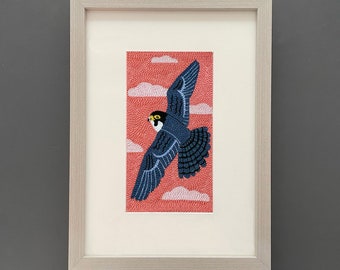 Downloadable Digital Ultra Punch Needle Pattern of Peregrine Falcon