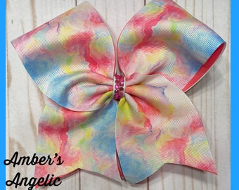 Rainbow Cheer Bow