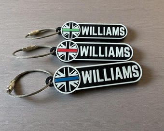 Gepersonaliseerde sleutelhanger hulpdiensten – aangepaste sleutelhanger voor paramedicus, brandweerman, verpleegkundige, arts, politie, medisch personeel, cadeau tas