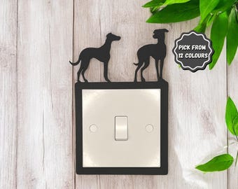 Whippet Greyhound Light Switch Surround: Dog Lover Home Decor