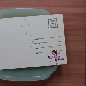 Postkarten: Sugarplum Fairy Ballerina & Eiskunstläuferin