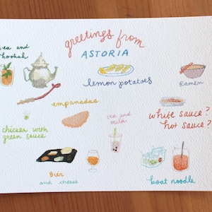 foodie note card: Astoria, Queens NYC