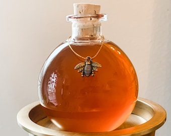 8.5 oz 'Special Edition' Globe jar with Cork stopper - Pure Raw Organic Arkansas Honey
