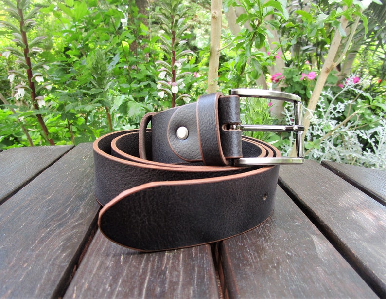 Handmade Greek Leather Belt Men/'s Real Leather Belt 40mm Wide Belt Classic Leather Belt