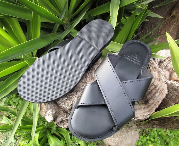 【CTHY】CROSS LETHER DAD SANDALS