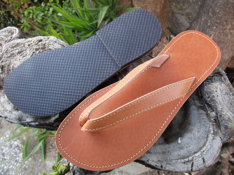 Men's Handmade Greek Leather Flip Flop Sandals image 5