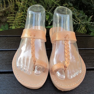 Classic Toe Strap Sandals with Cushioned Insole Option, Greek Leather Sandals, Handmade Sandals, Real Leather Sandals