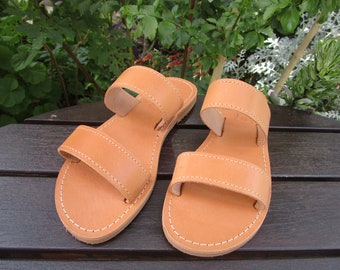 rubber two strap sandals