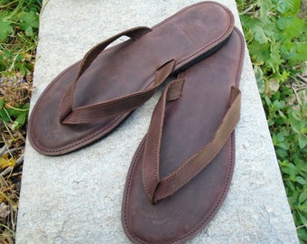 Men's Handmade Greek Leather Flip Flop Sandals