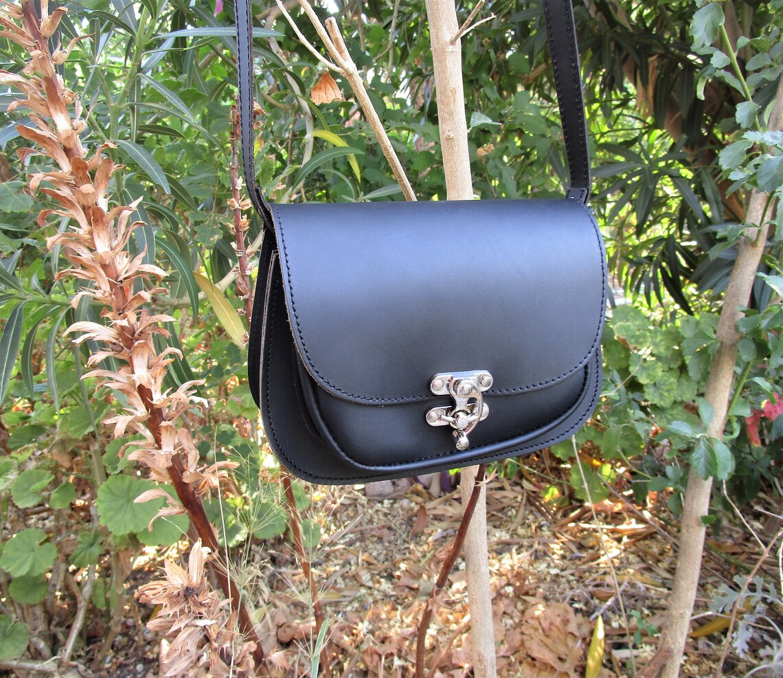 Handmade Greek Leather Bag Crossbody Bag Women's Saddle Etsy