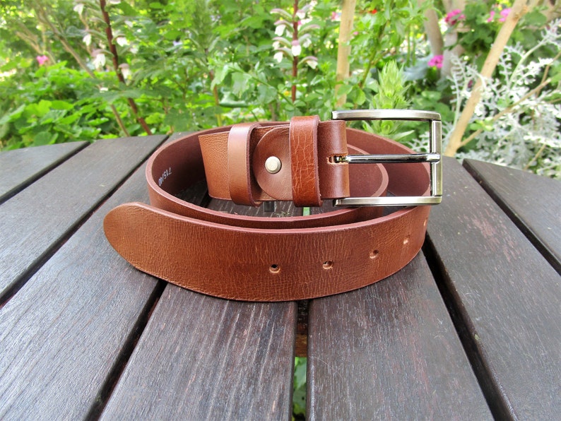 Handmade Greek Leather Belt Men/'s Real Leather Belt 40mm Wide Belt Classic Leather Belt