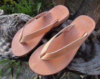 Sandales en cuir grecques faites main, tongs pour femmes avec option de semelle intérieure coussinée, tongs classiques, sandales en cuir véritable