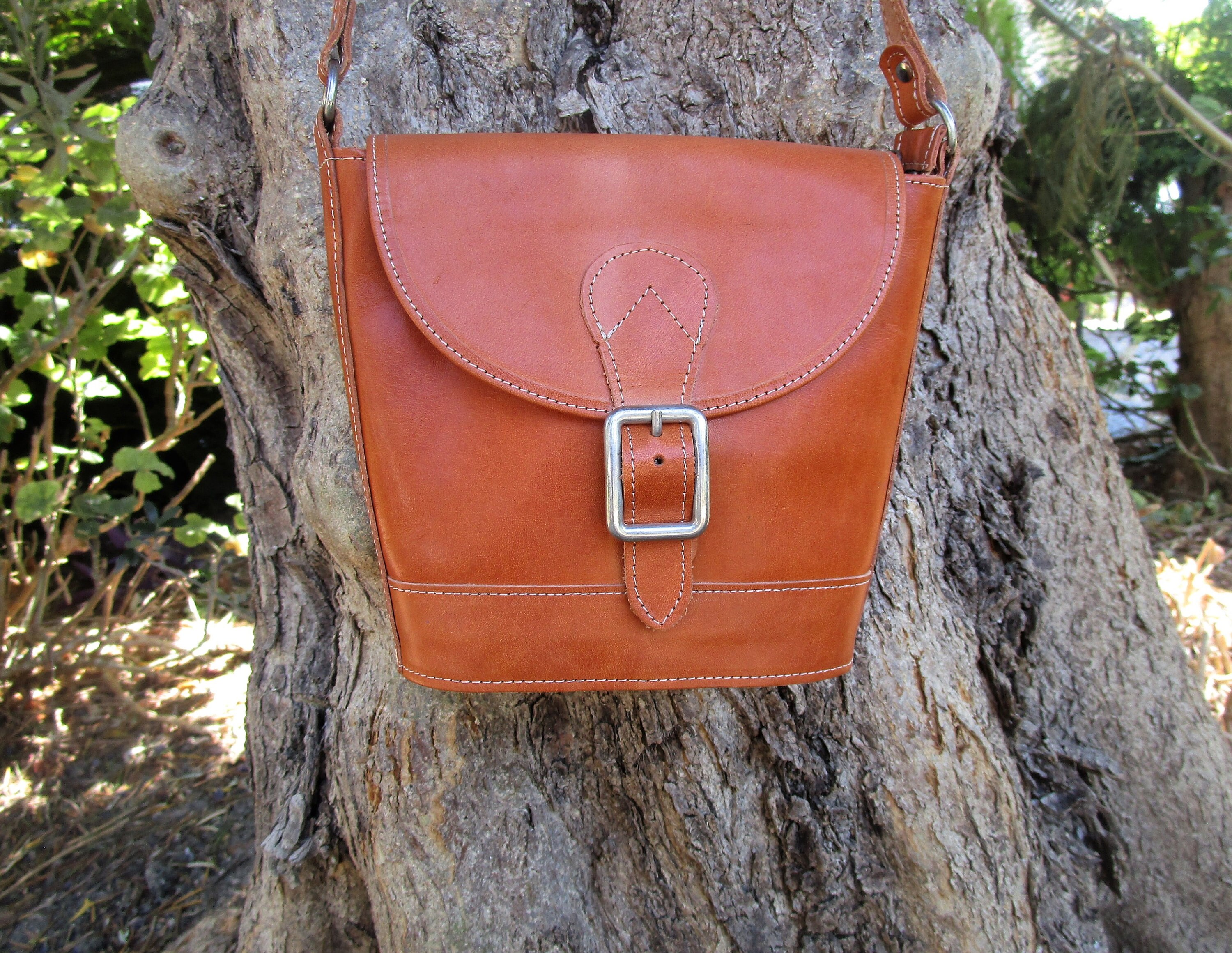 Handmade Greek Leather Bag Women's Crossbody Bag Bucket Etsy