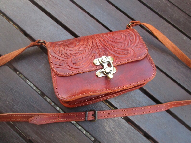 Handmade Greek Leather Bag Women's Saddle Bag With Etsy