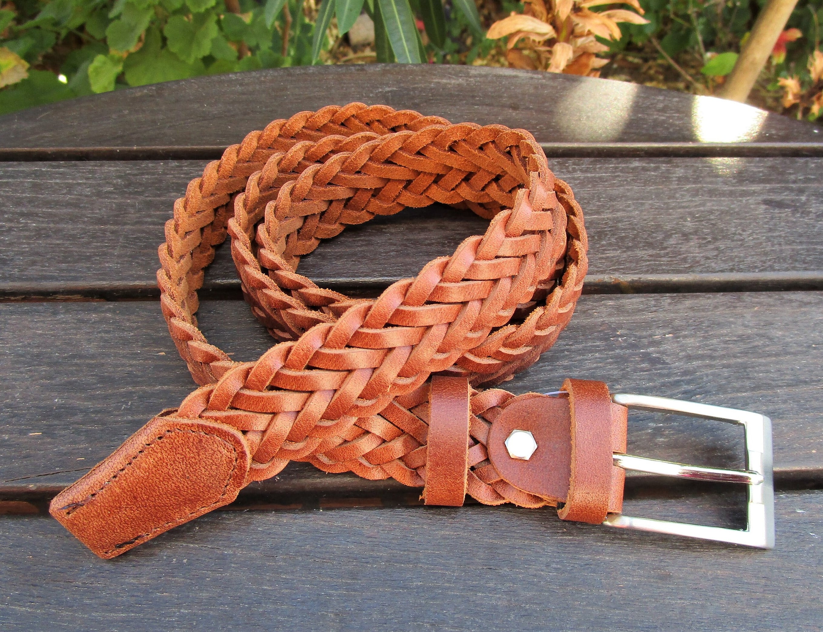 Braided Leather Belt -  Canada