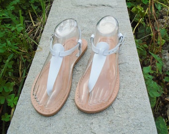 T-Strap Sandals, Greek Leather Sandals, Women's Handmade Thong Sandals, Real Leather Ankle Strap Sandals