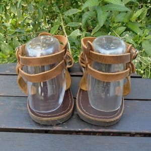 Sandales spartiates, Sandales en cuir grecques pour hommes, Sandales classiques faites main, Sandales en cuir véritable, Chaussures d'été à brides multiples image 7