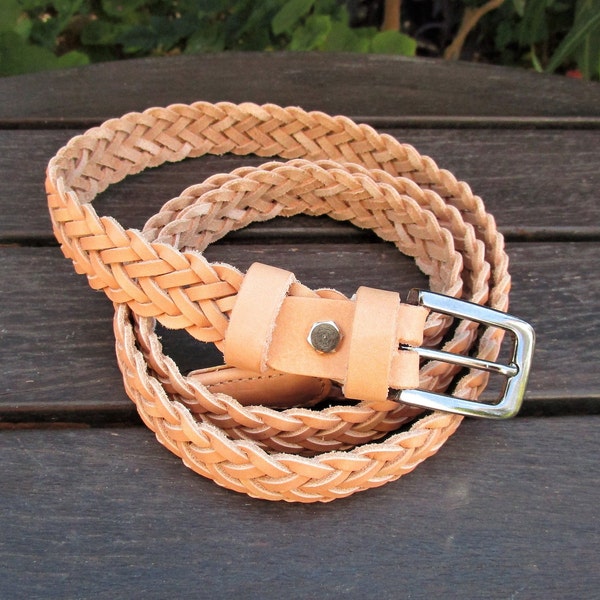 Cinturón trenzado, cinturón de cuero griego hecho a mano, cinturón tejido, cinturón de cuero real, cinturón de mujer, cinturón de 2,5 cm (1"), cinturón de moda