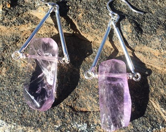 Amethyst Trapeze Earrings