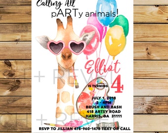 Party Animal Art Etsy - 