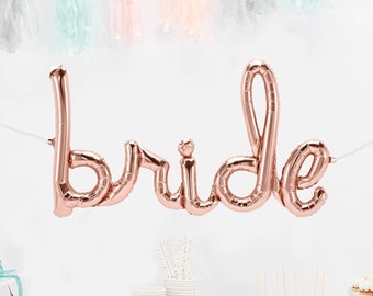 Bride Balloon UK, Bride Script Balloon, Hen Party Balloon, Rose Gold Bride Balloon, Hen Party Decorations, Classy Hen Party