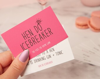 Hen Do Icebreaker - Hen party Games - Hen Party icebreaker - hen night game - bachelorette game - bridal shower game - icebreaker