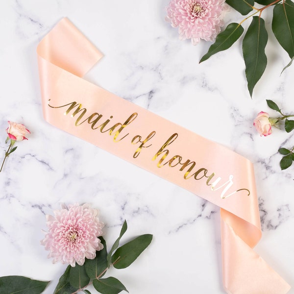 Maid of Honour Sash, Classy Hen Party Sash, Maid of Honour Hen Party Sash, Hen Party Sash, Classy Hen Party,Satin Sash,Hen Party Accessories