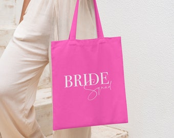 Bride Squad Tote, Hot Pink Hen Party Tote Bags, Team Bride Tote Bag, Hen Do Tote, Hen Party Bags, Hen Night Tote