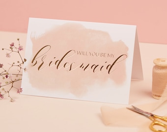 Bridesmaid Proposal Card, Be My Bridesmaid Card, Bridesmaid Card UK, Will you be my bridesmaid card, gold foil, card, proposal,