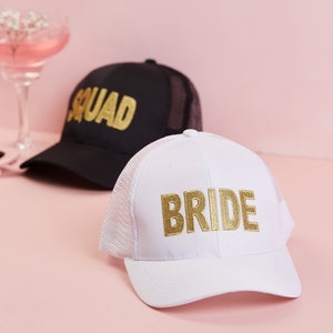 Bride Baseball Cap, Bride Cap, Bride to Be, Hen Party Cap, Hen Party Accessories, team bride cap, squad cap, bride tribe, white bride cap image 2