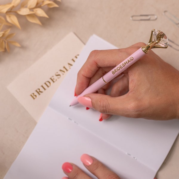 Bridesmaid Pen, Bridesmaid Proposal Pen, Hen Party Planning Pen, Bridesmaid Gift, Diamond Pen, Bridesmaid Proposal Gifts
