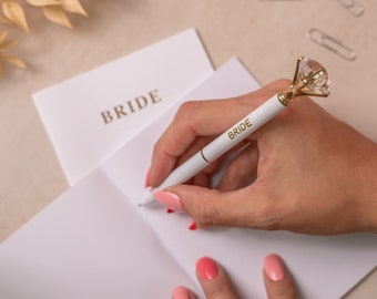 Bride Pen, Wedmin Pen, Wedding Admin Pen, Wedding Planning Pen, Bride Gift, Diamond Pen, Bride to Be Pen, Bride to Be Gift