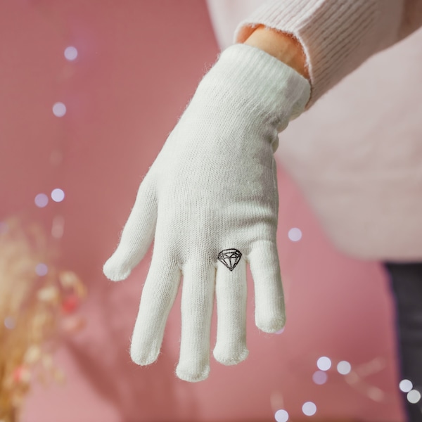 Engagement Ring Gloves, Wedding Ring Gloves, Fiancée Gloves, Bride Gloves, Winter Gloves for Bride