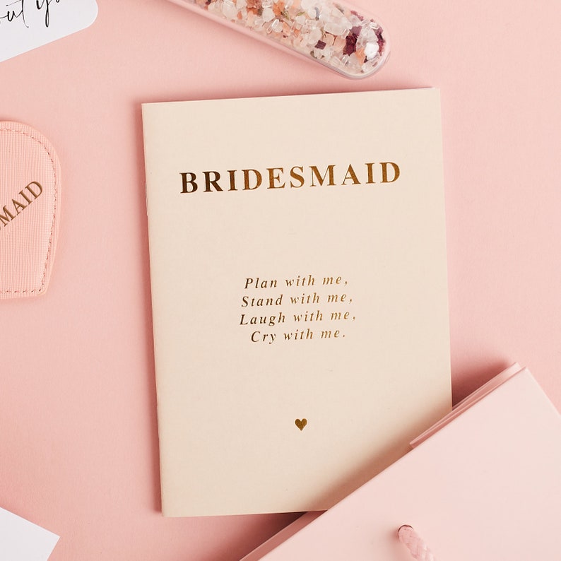 Bridesmaid gift idea: notebook