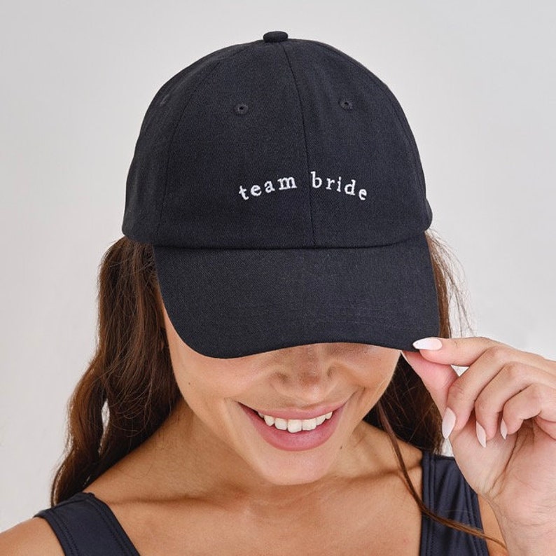Black Team Bride Hen Party Cap Hen Party Baseball Cap perfect for your Bride Tribe image 2